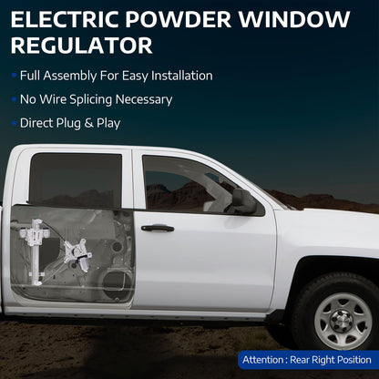 Elevalunas eléctrico trasero derecho MOCA con motor compatible con Cadillac Escalade 2007-2014, Chevrolet Tahoe 2007-2014 y GMC Yukon 2007-2014