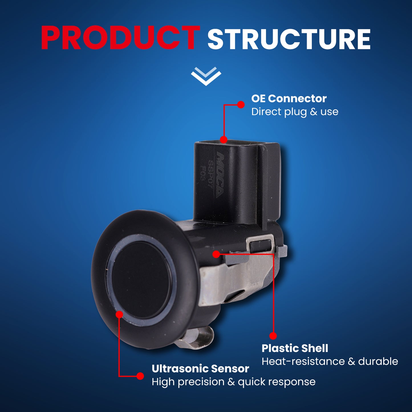 MOCA Parking Aid Sensor Fit for 2008-2012 Infiniti EX35 3.5L & 2009-2013 Infiniti FX50 5.0L & 2014-2017 Infiniti Qx70 3.7L 5.0L & 2009-2010 Nissan Cube 1.8L