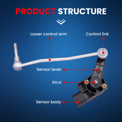 MOCA V10-72-0070 Front Right Ride Leveling Height Sensor Fit for 2006-2013 Bentley Continental & 2004-2010 Audi A8 Quattro & 2007-2010 Audi S8
