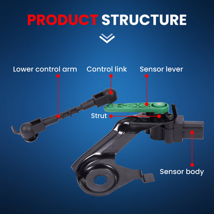 MOCA V10-72-0056 Rear Left Ride Leveling Height Sensor Fit for 2015-2024 Porsche Macan & 2011-2018 Audi A8 Quattro & 2012-2018 Audi A6 A7 Quattro