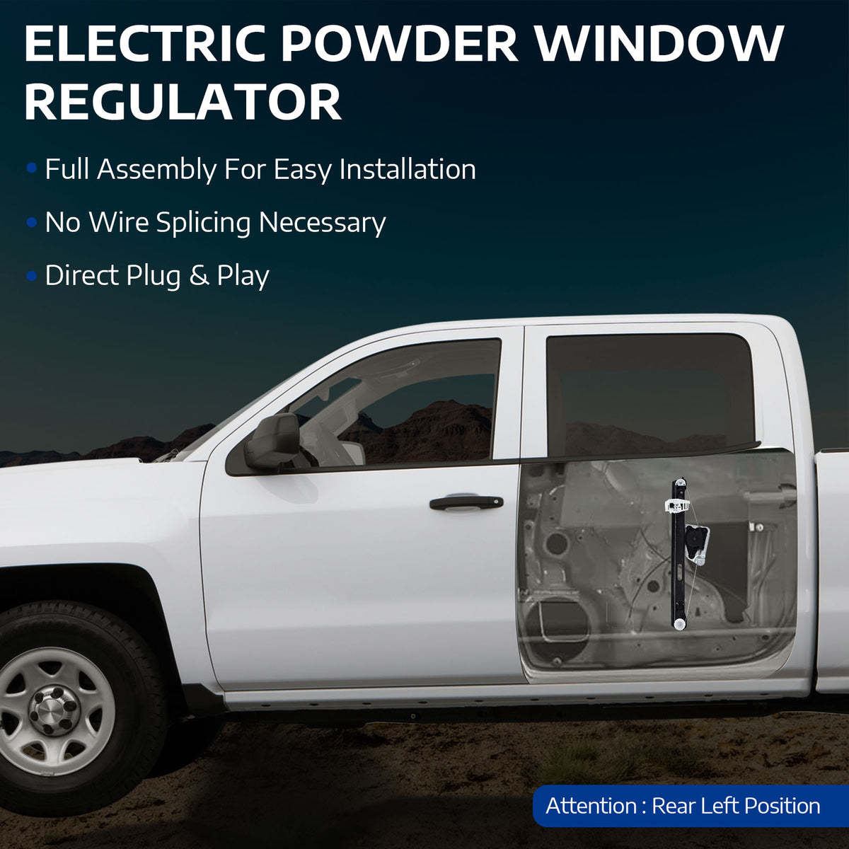 Elevalunas eléctrico trasero izquierdo MOCA compatible con BMW 323i (2006-2011), BMW 335i (2007-2011) y BMW M3 (2008-2011)