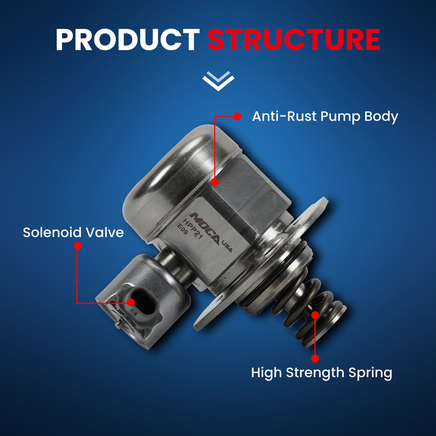 MOCA High Pressure Fuel Pump Fit for 2014-2016 BMW 228i 2.0L & 2015-2018 BMW 320i 2.0L & 2015-2017 BMW X3 2.0L & 2016-2018 BMW X5 2.0L