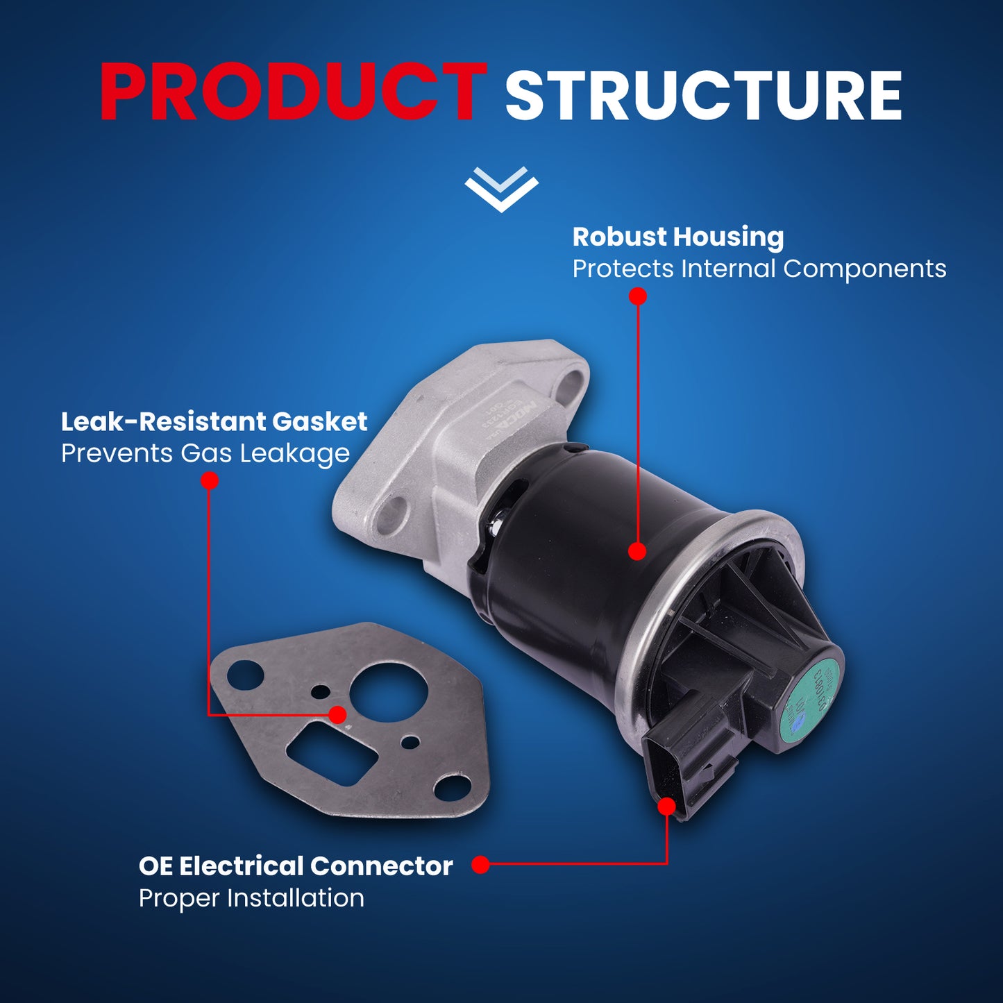 MOCA EGV1233 EGR Valve Fit for 2012-2015 Honda Civic 1.5L & 2014-2020 Honda Fit 1.5L