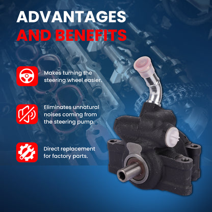 MOCA Power Steering Pump Fit for 2001-2012 Ford Ranger L4 2.3L & 2001-2009 Mazda B2300 L4 2.3L