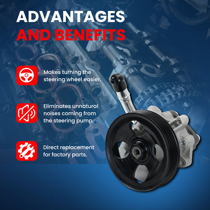 Bomba de dirección asistida MOCA compatible con Jeep Wrangler 3.6L 2012-2017