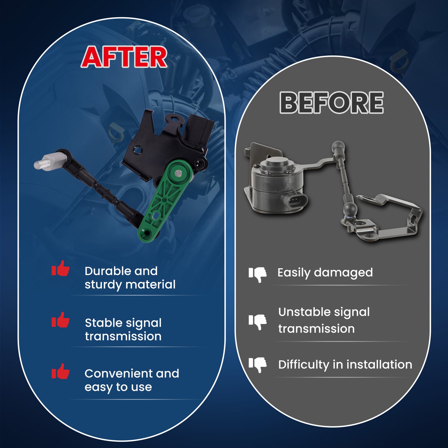 MOCA V10-72-0058 Front Right Ride Leveling Height Sensor Fit for 2011-2018 Audi A8 Quattro & 2012-2018 Audi A7 Quattro & 2012-2018 Audi A6