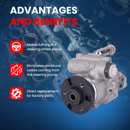 Bomba de dirección asistida MOCA compatible con BMW 128i (2008-2013), BMW 328i (2007-2013) y BMW 328i xDrive (2009-2013)