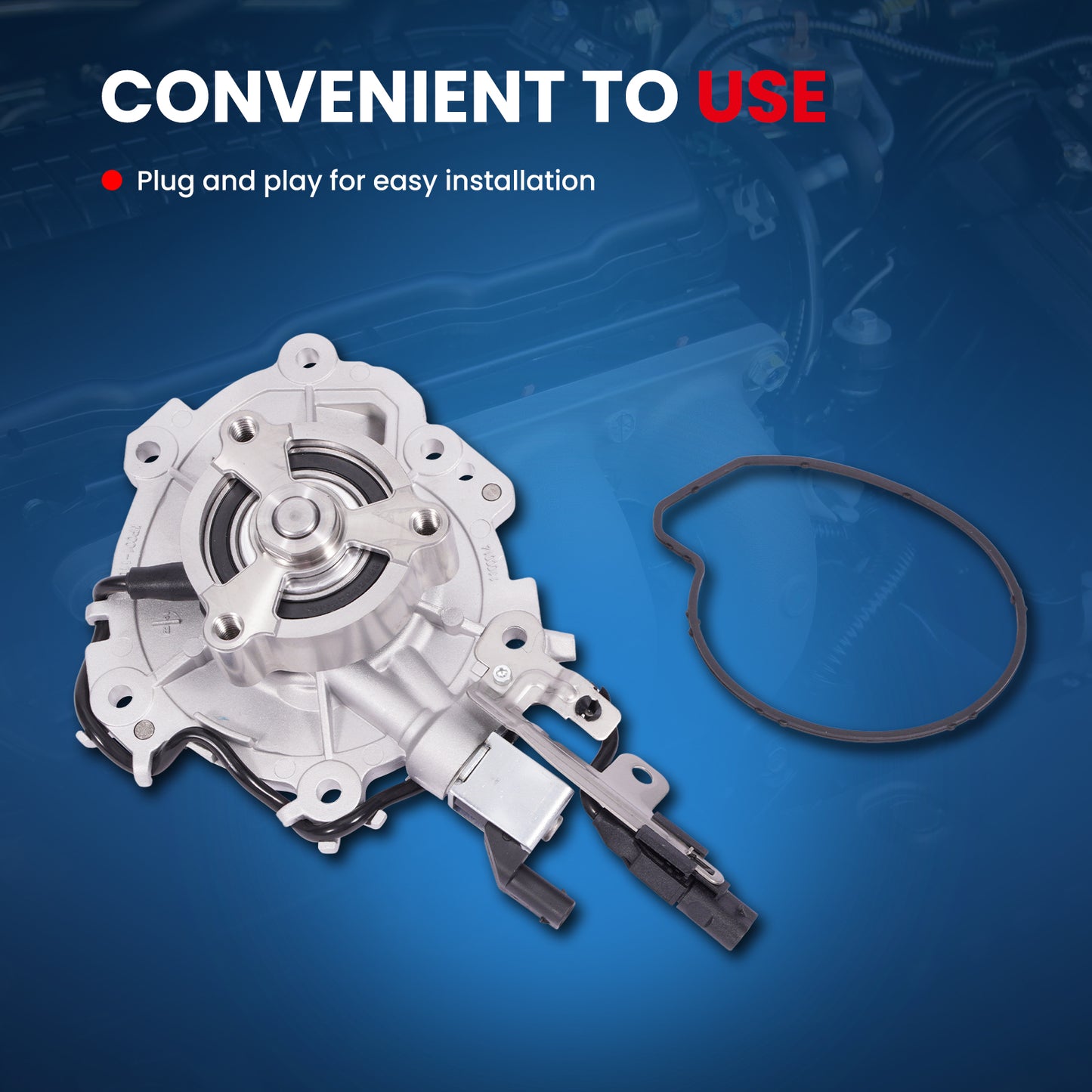 MOCA 114-2110 Electric Engine Water Pump Fit for 2020-2023 Land Rover Range Rover Evoque 2.0L & 2020-2023 Land Rover Discovery Sport 2.0L