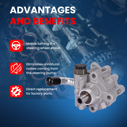 MOCA Power Steering Pump Fit for 2006-2010 Jeep Commander 5.7L & 2005-2010 Jeep Grand Cherokee 5.7L