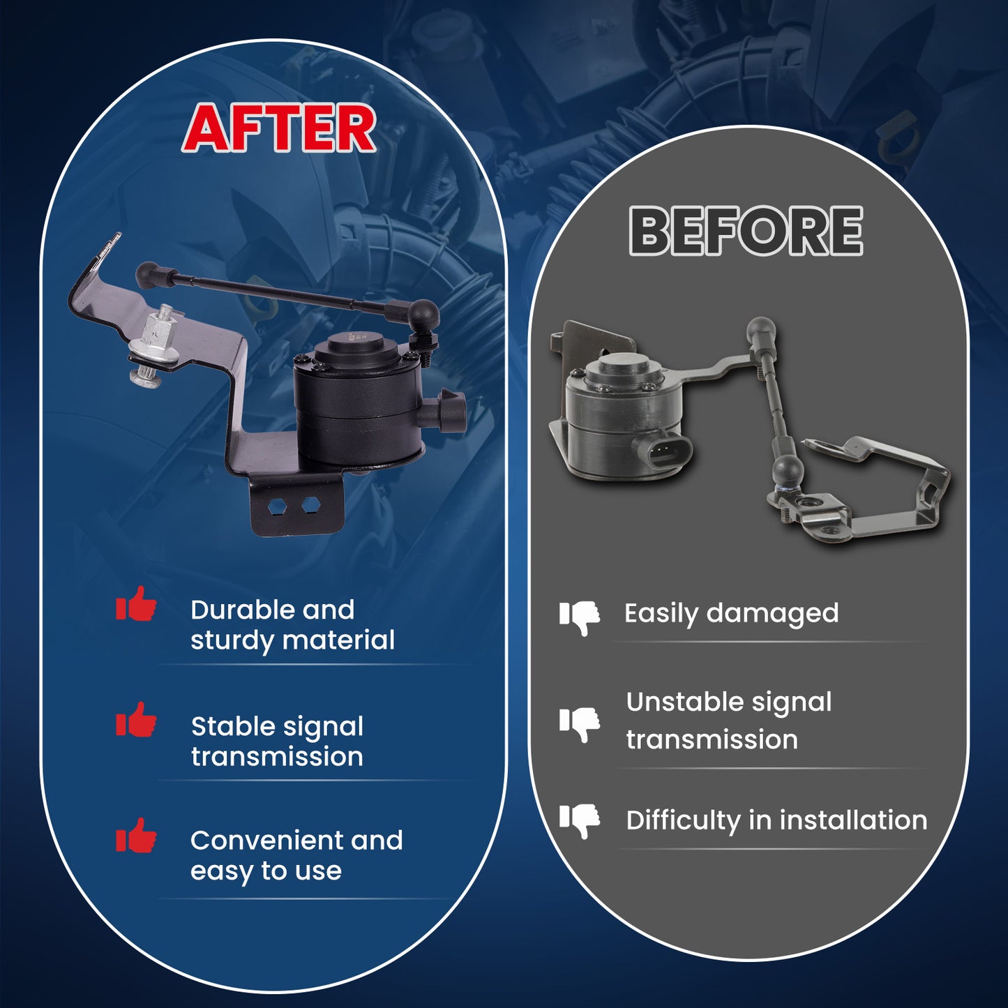 MOCA 924-399 Front Right Ride Leveling Height Sensor Fit for 2006-2011 Cadillac DTS 4.6L & 2006-2011 Buick Lucerne 4.6L & 2006-2008 Buick Lucerne 3.8L