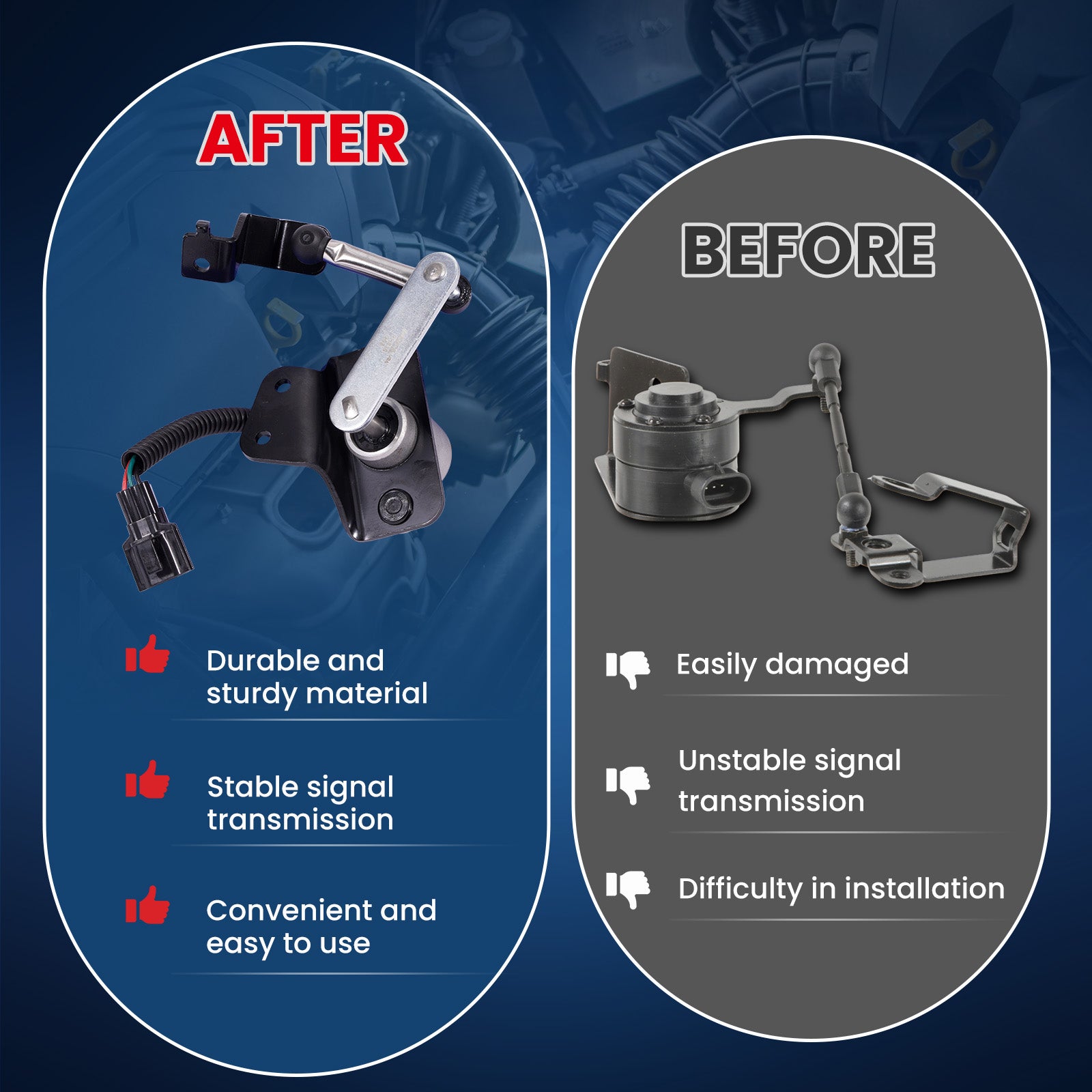 MOCA 53820-1LA2A Rear Ride Leveling Height Sensor Fit for 2014