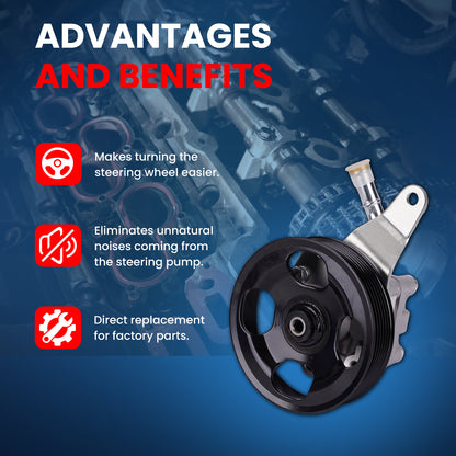 MOCA Power Steering Pump Fit for 2008-2012 INFINITI EX35 & 2009-2012 INFINITI FX35 & 2014-2019 INFINITI Q70 3.7L & 2014-2017 INFINITI QX70 3.7L