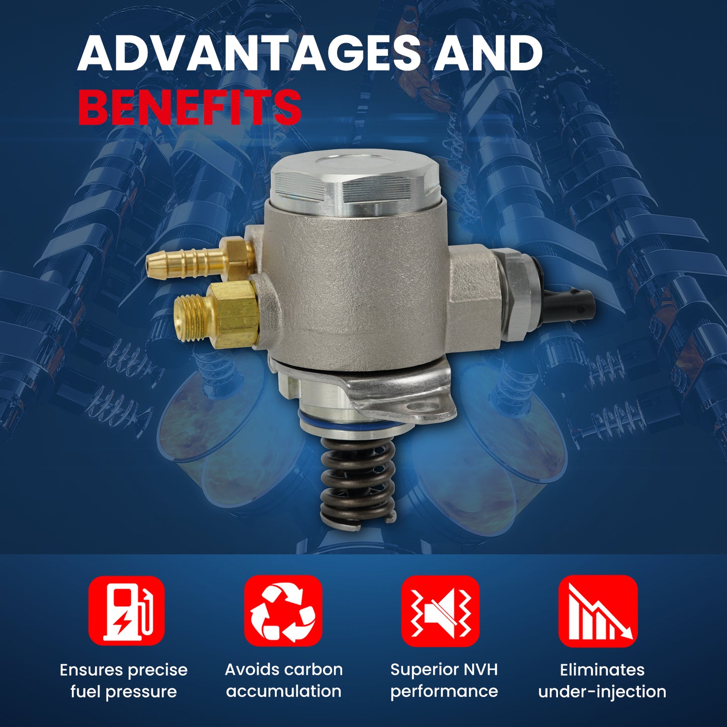 MOCA High Pressure Fuel Pump Fit for 2011-2014 Audi A1 1.4L & 2008-2013 Seat Leon 1.4L & 2013-2016 Volkswagen Tiguan 1.4L Turbocharged