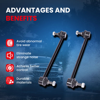 MOCA 2Pcs Front Sway Bar Link Kit Fit for 2011-2014 Chrysler 200 V6 3.6L & 2009-2014 Dodge Avenger L4 2.4L