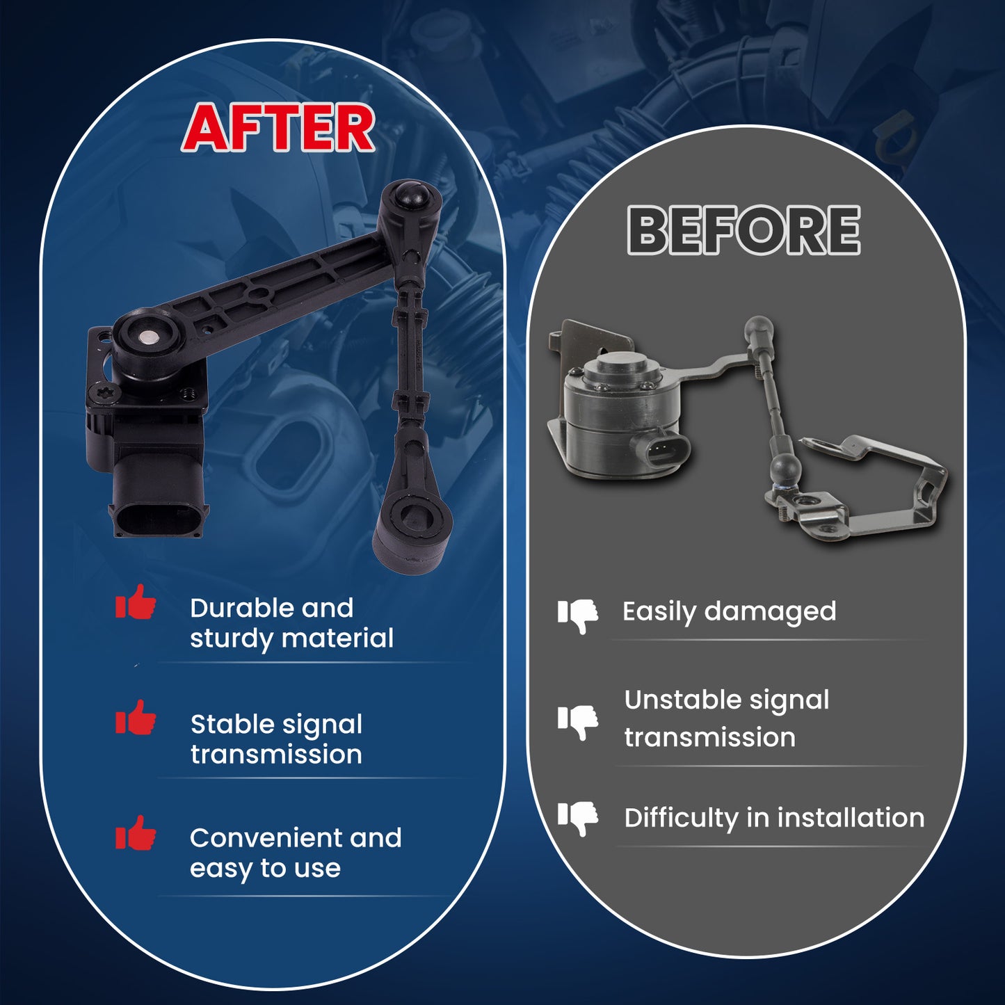 MOCA 927-005 Rear Left Ride Leveling Height Sensor Fit for 2005-2009 Land Rover LR3 4.0L 4.4L & 2006-2009 Land Rover Range Rover Sport 4.2L 4.4L