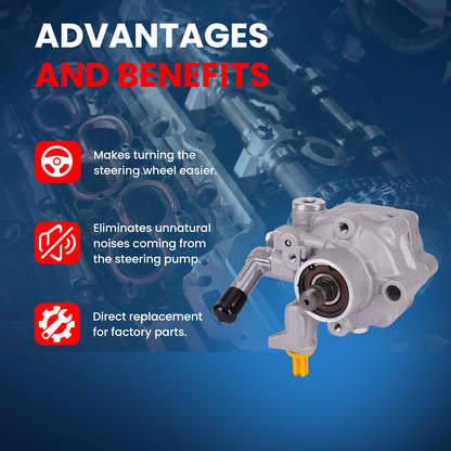 MOCA Power Steering Pump Fit for 2009-2013 Subaru Forester & 2005-2007 Subaru Legacy & 2005-2009 Subaru Outback 2.5L