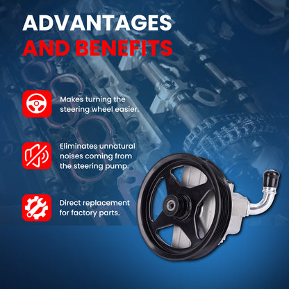 Bomba de dirección asistida MOCA compatible con Ford F-250 y F-350 Super Duty de 5,4 L (2008-2010)