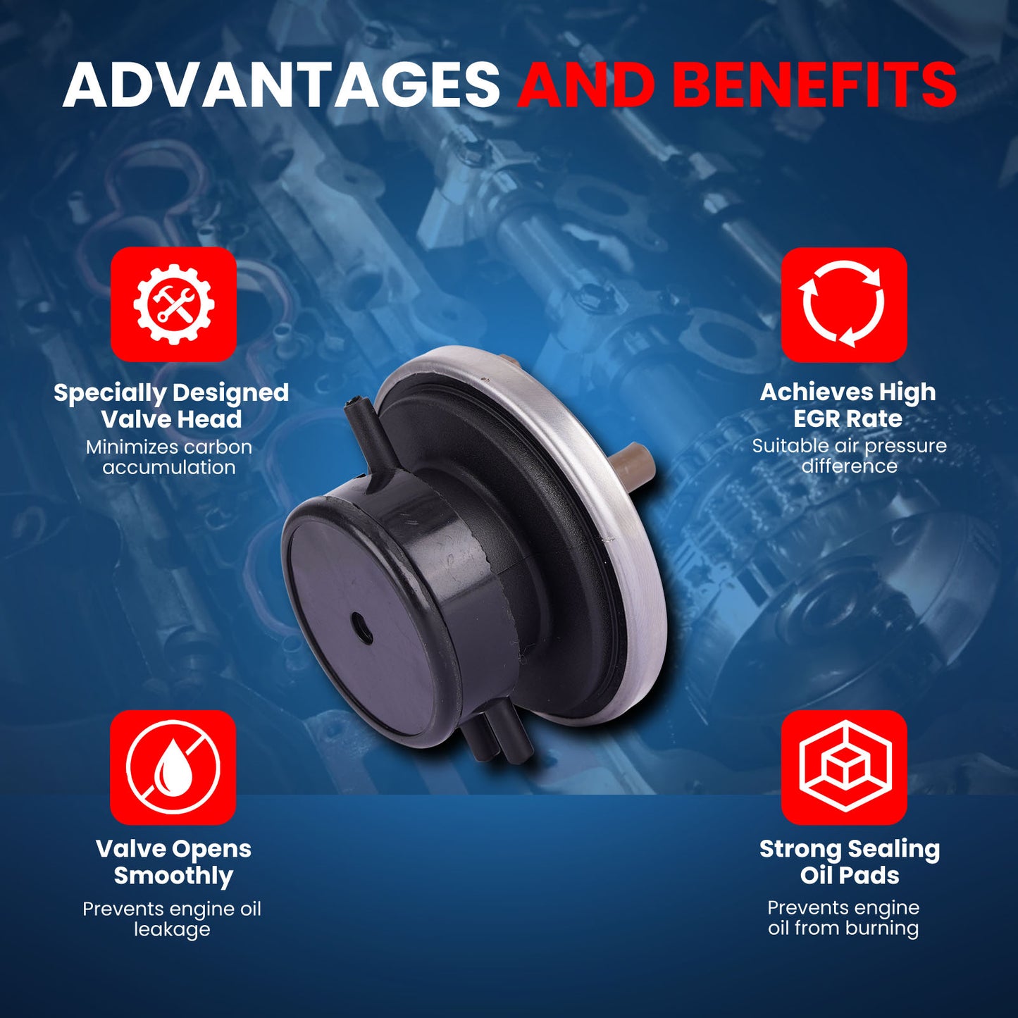 MOCA 911-609 EGR Valve Fit for 1995-1998 Subaru Impreza 2.2L & 1992-2001 Toyota Camry 2.2L & 1996-2000 Toyota RAV4 2.0L