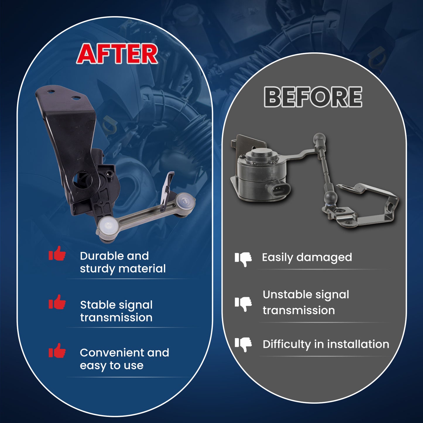 MOCA V10-72-0070 Rear Left Ride Leveling Height Sensor Fit for 2003-2013 Bentley Continental & 2004-2010 Audi A8 Quattro & 2004-2006 Volkswagen Phaeton