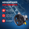 MOCA Power Steering Pump Fit for 2010-2012 Ford Fusion 3.5L & 2007-2010 Ford Edge 3.5L & 2007-2012 Lincoln MKZ 3.5L