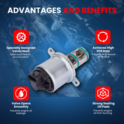 MOCA EGV1031 EGR Valve Fit for 2005-2010 Ford E-350 E-450 Super Duty 6.0L & 2005-2007 Ford F-250 F-350 F-450 F-550 Super Duty 6.0L