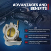 MOCA Throttle Body Fit for 2005-2008 Chevrolet Cobalt L4 2.0L & 2004-2006 GMC Canyon L4 2.8L & 2004-2007 Saturn Ion L4 2.0L