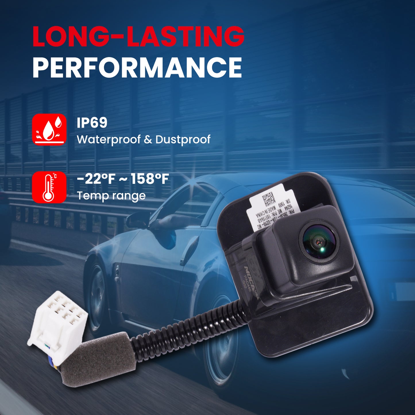 MOCA 590-440 Rear Park Assist Camera Fit for 2014-2017 Honda Accord 2.4L 3.5L & 2007-2009 Kia Sorento 3.8L