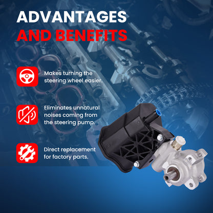 Bomba de dirección asistida MOCA compatible con Dodge Ram 2500, 3500 y 4000 (2003-2007)
