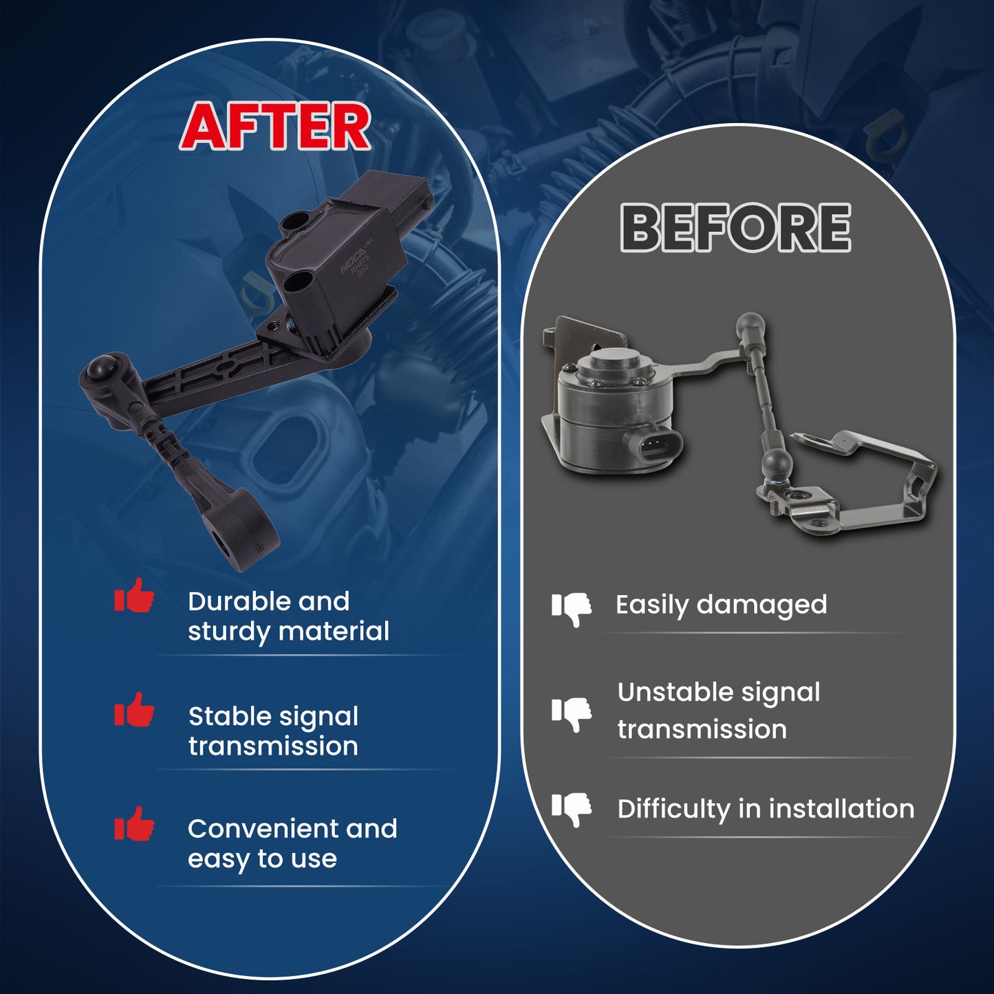 MOCA RH3875 Front Right Ride Height Level Sensor Fit for 2005-2009 Land Rover LR3 4.0L 4.4L