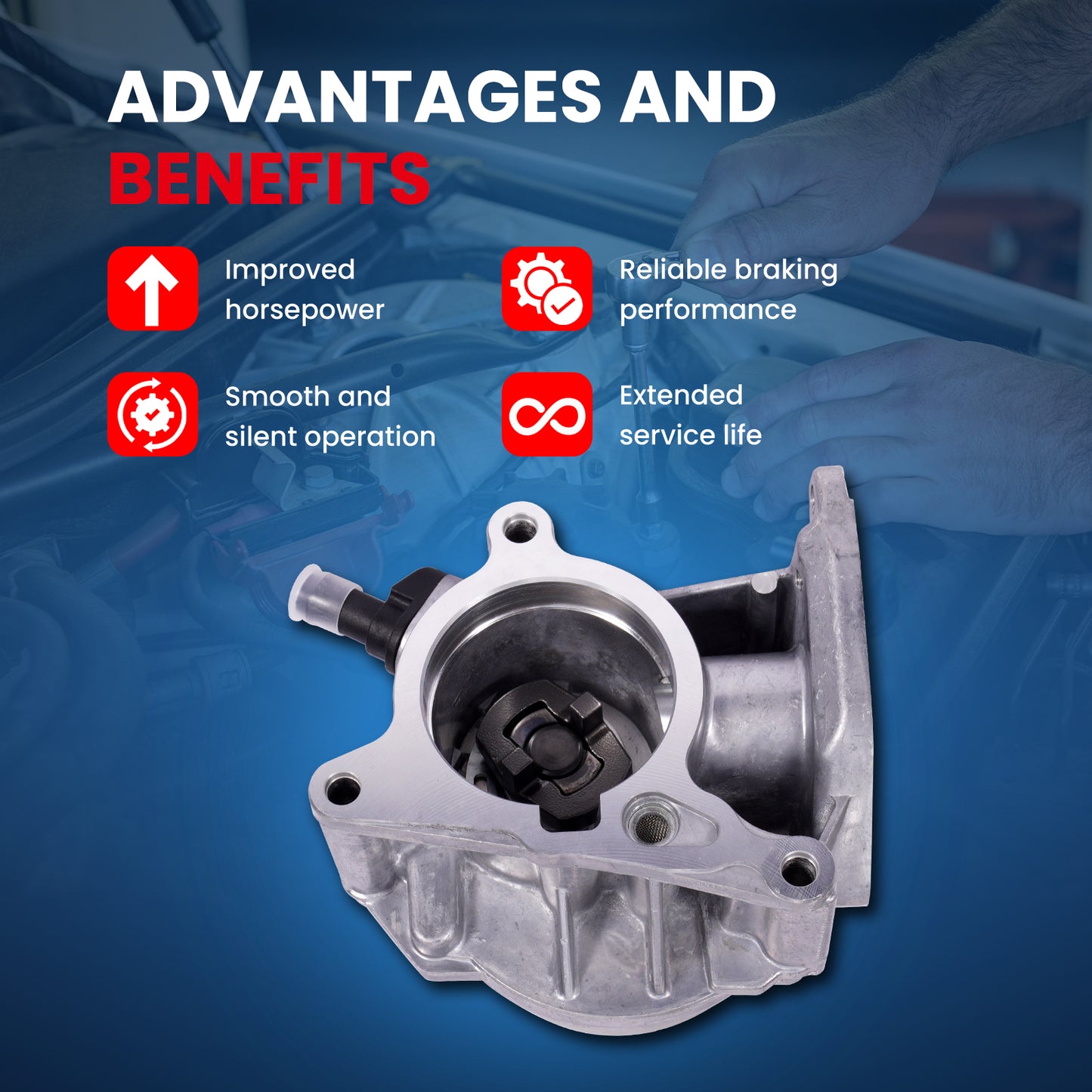 Bomba de vacío MOCA VCP157 compatible con Volkswagen CC 2.0L (2009-2017), Volkswagen Eos 2.0L (2009-2016) y Audi A3 A3 Quattro 2.0L (2009-2013)