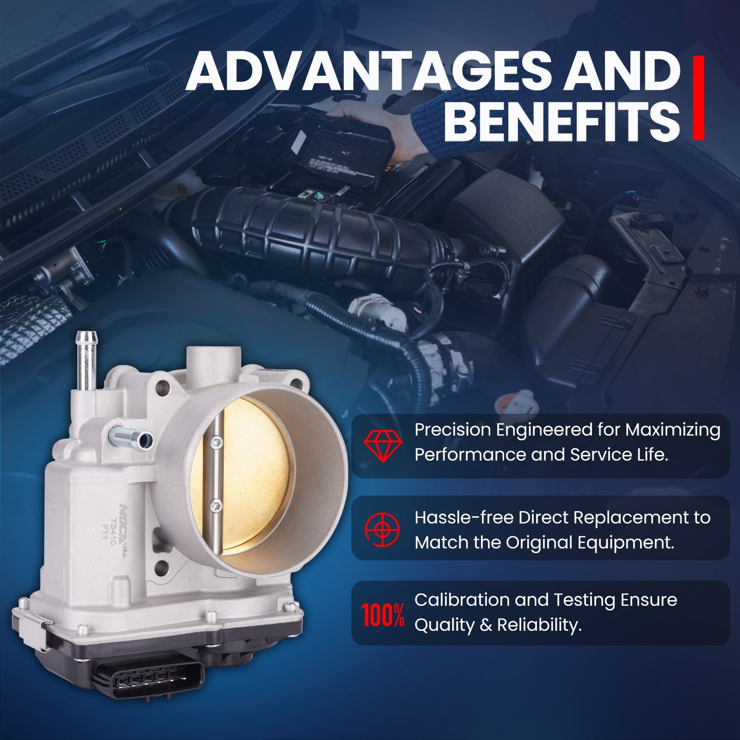 MOCA S20410 Throttle Body Fit for 2018-2022 Lexus RX350L 3.5L & 2018-2024 Toyota Camry 3.5L & 2017-2021 Toyota Highlander 3.5L & 2017-2020 Toyota Sienna 3.5L
