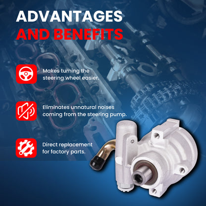 Bomba de dirección asistida MOCA compatible con Buick Allure 5.3L (2008-2009), Chevrolet Impala 5.3L (2006-2009) y Pontiac Grand Prix 5.3L (2005-2008)