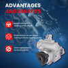MOCA Power Steering Pump w/ LUK LF-30 Style Fit for 1999-2000 BMW 323i 2.5L & 1997-2000 BMW 528i 2.8L & 2001-2003 BMW 530i 3.0L
