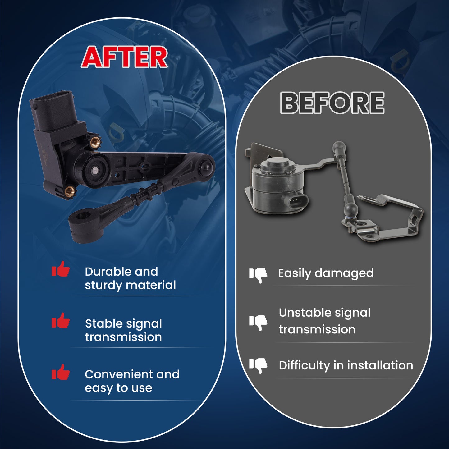 MOCA RH5059 Front Right Ride Height Level Sensor Fit for 2006-2009 Land Rover Range Rover Sport 4.2L 4.4L