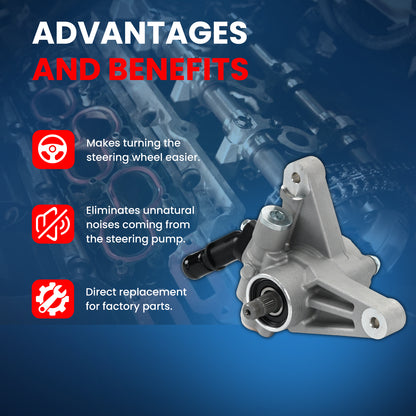 MOCA Power Steering Pump Fit for 2008-2012 Honda Accord 3.5L & 2009-2011 Honda Pilot 3.5L & 2010-2011 Honda Accord Crosstour 3.5L