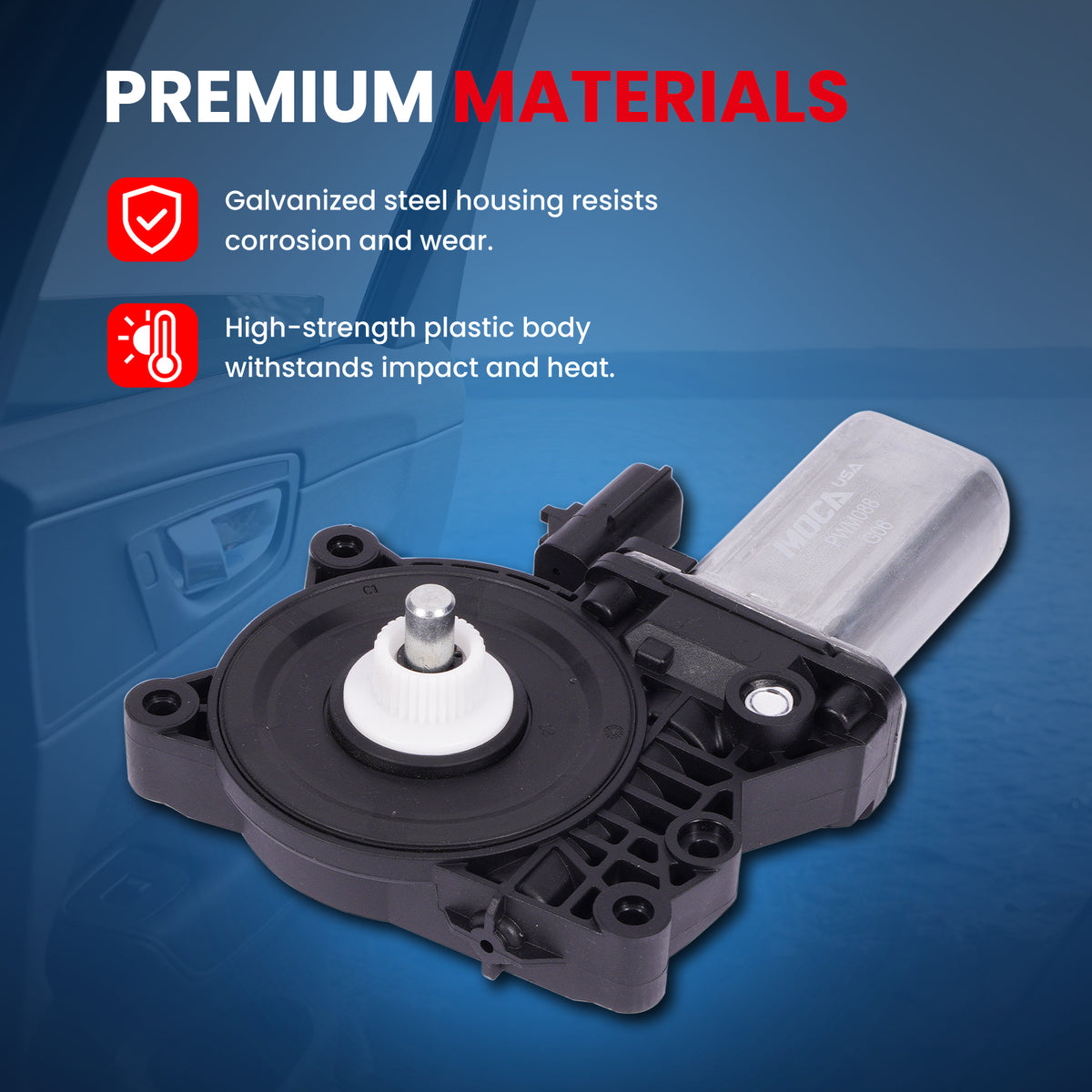 Motor de elevalunas eléctrico delantero trasero derecho MOCA compatible con Buick Encore 2013-2022, Chevrolet Trax 2013-2022 y Chevrolet Sonic 2013-2020
