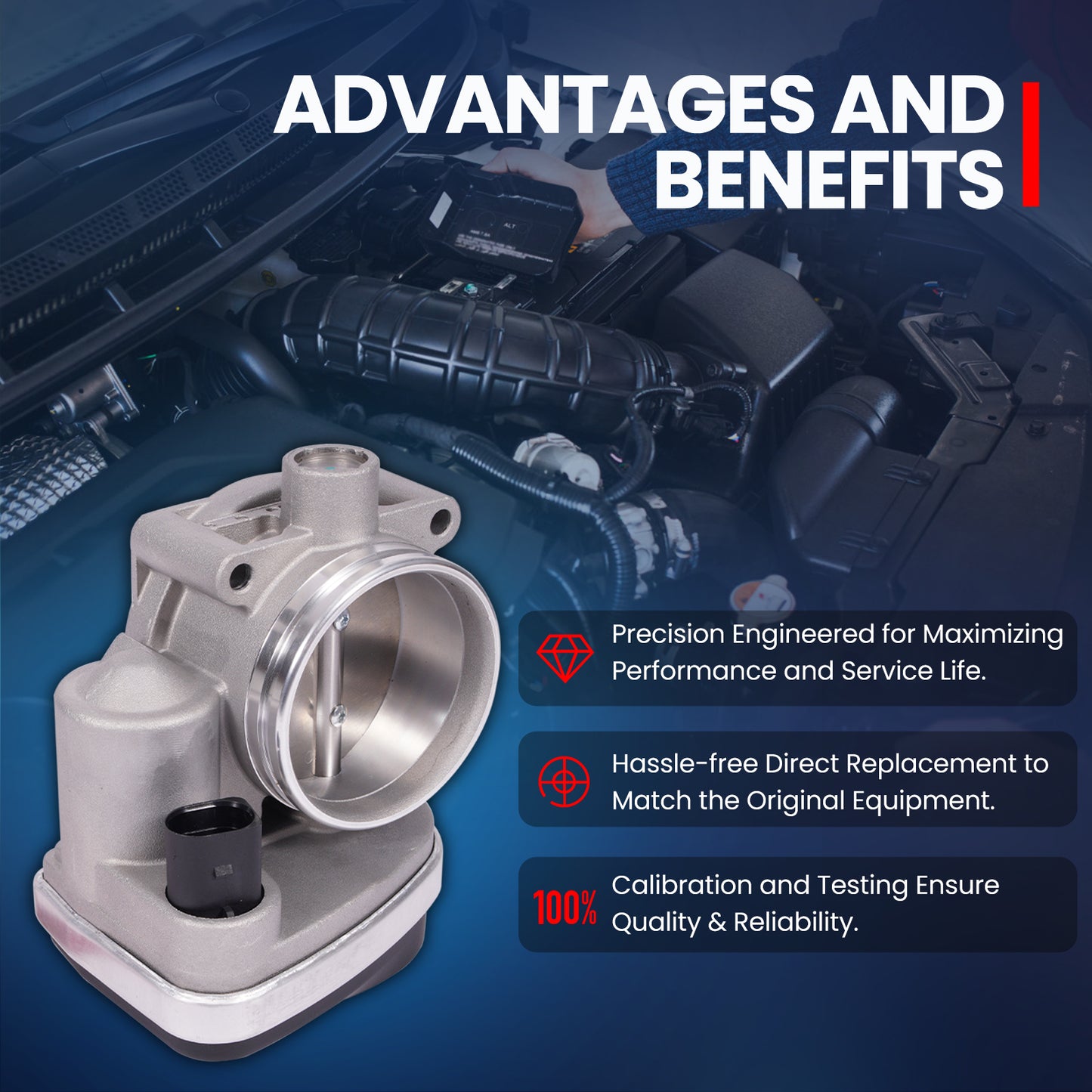 MOCA V20810014 Throttle Body Fit for 2003-2008 BMW 760Li 6.0L & 2004-2006 BMW 760i 6.0L