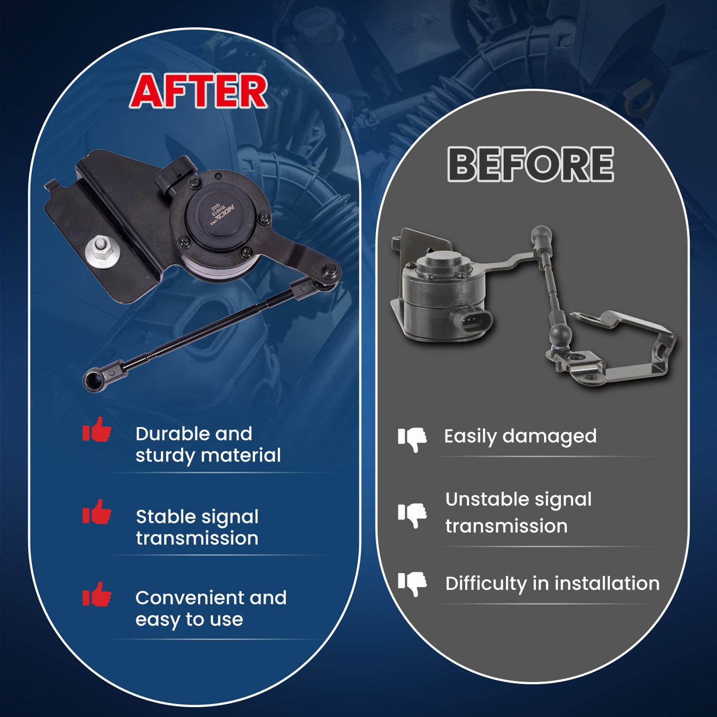 MOCA 926-785 Rear Right Ride Leveling Height Sensor Fit for 2006-2011 Buick Lucerne 3.8L 4.6L & 2006-2011 Cadillac DTS 4.6L