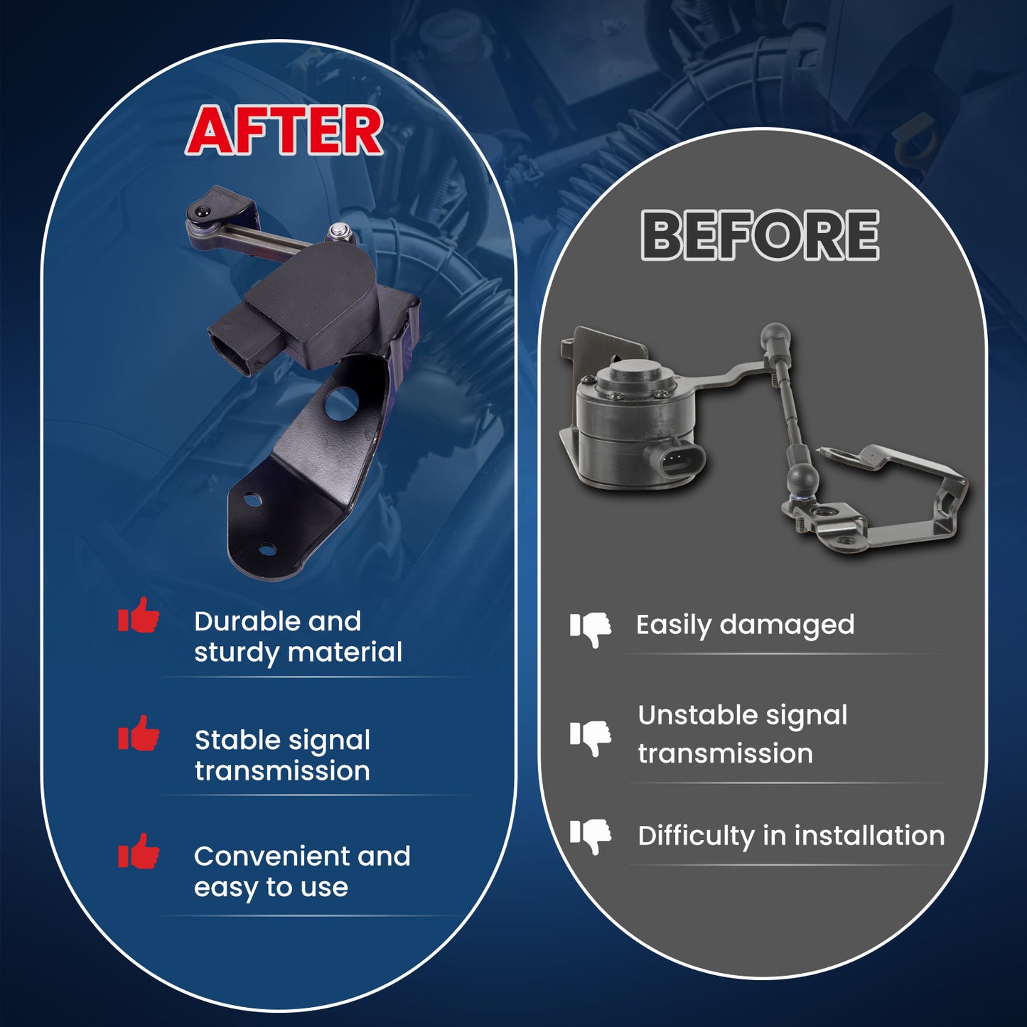 MOCA V10-72-0070 Rear Right Ride Leveling Height Sensor Fit for 2003-2013 Bentley Continental & 2004-2010 Audi A8 Quattro & 2004-2006 Volkswagen Phaeton