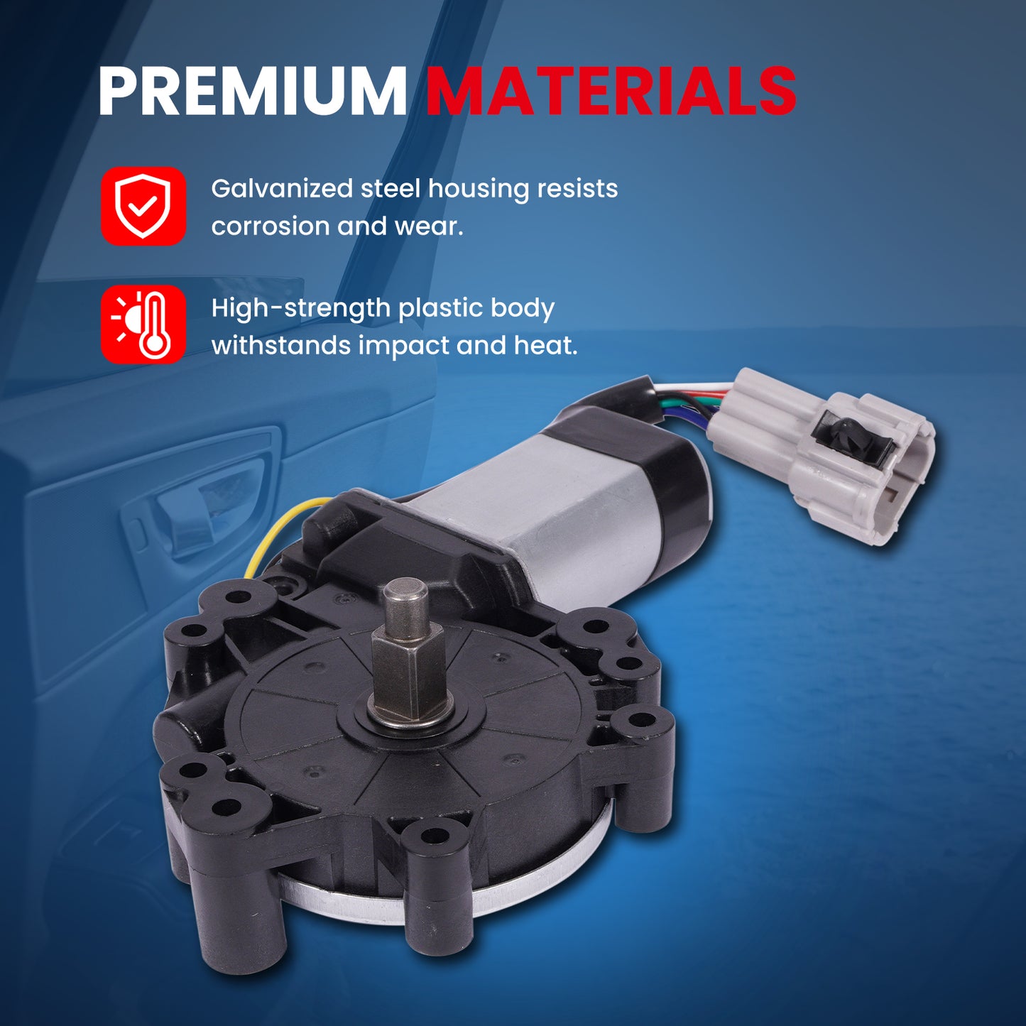 MOCA Front Right Power Window Motor Fit for 2005-2015 Nissan Armada & 2004-2015 Nissan TITAN & 2004-2013 INFINITI QX56