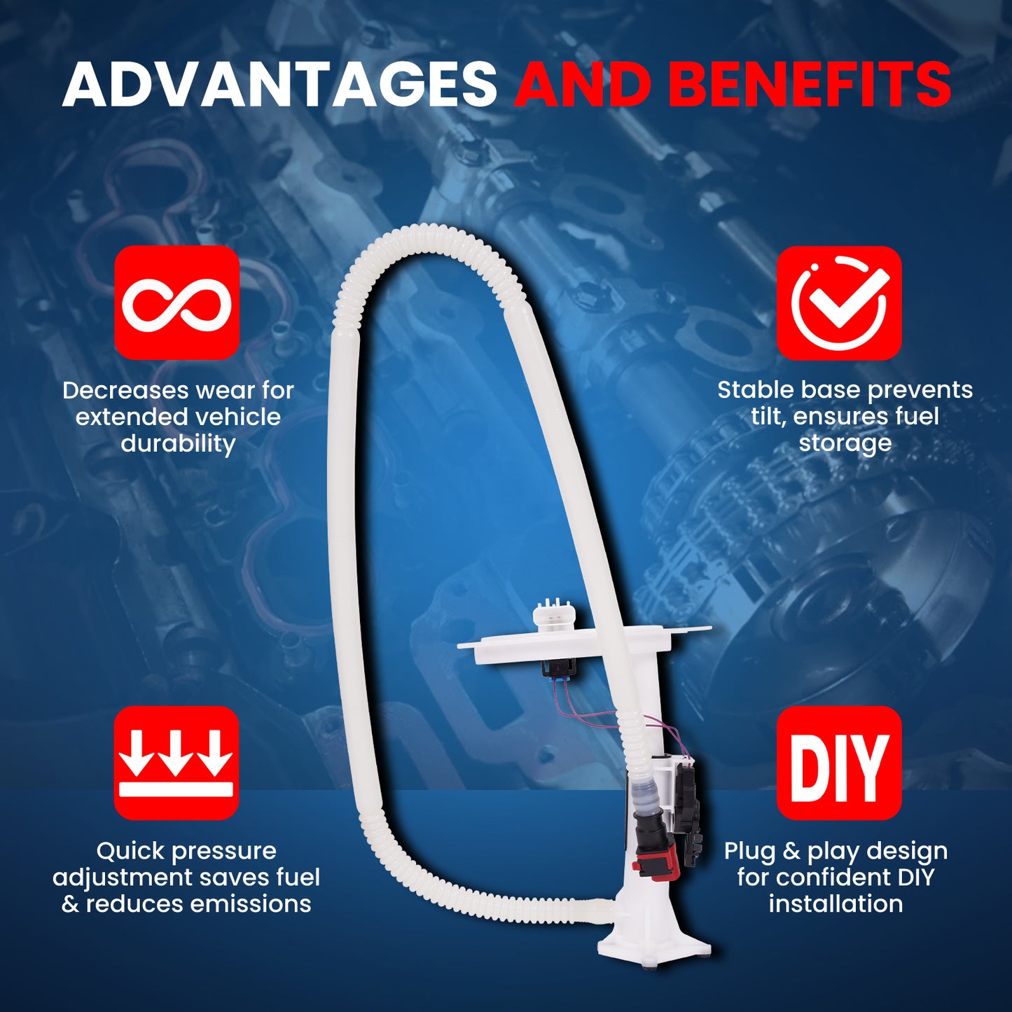 MOCA E7286A Fuel Pump Module Assembly for 2012-2021 Jeep Grand Cherokee 6.4L & 2018-2021 Dodge Durango 6.4L