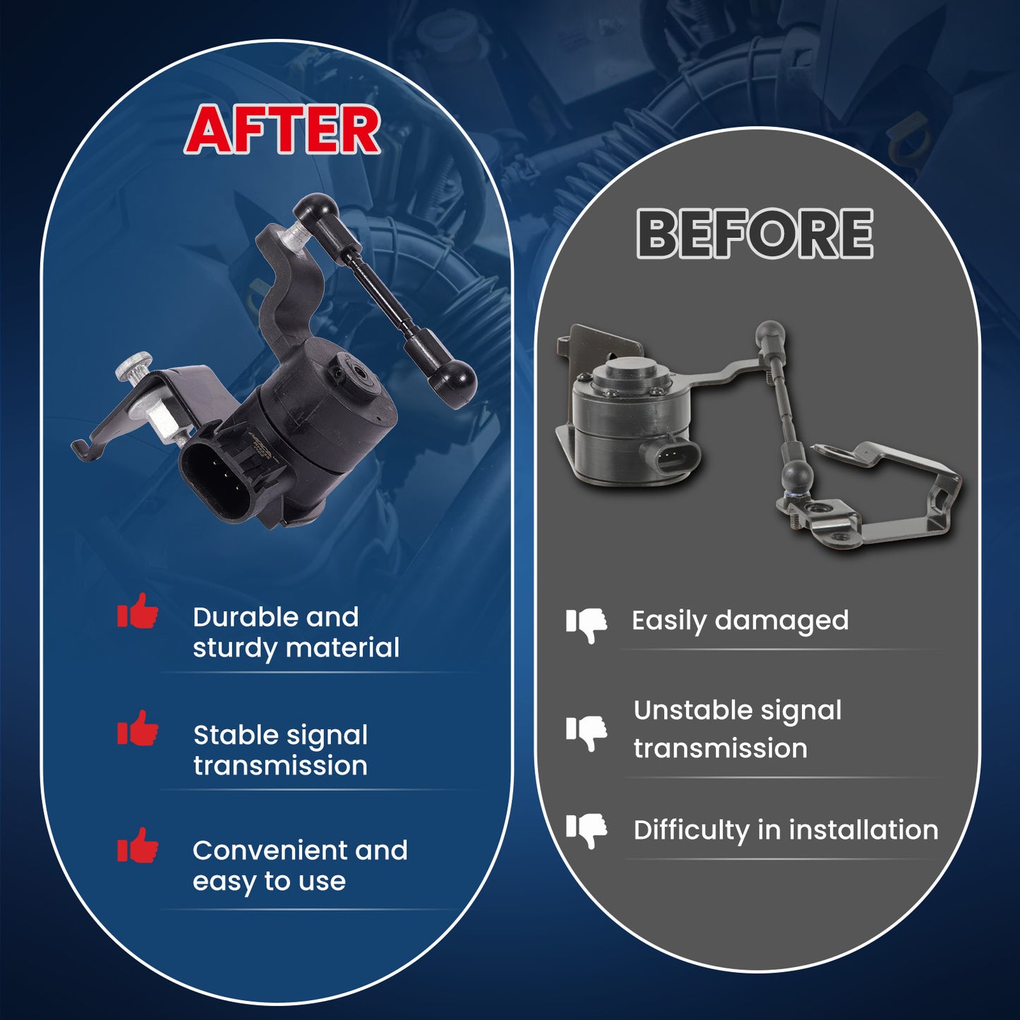 MOCA V51-72-0235 Front Right Suspension Ride Height Sensor Fit for 2016-2024 Chevrolet Camaro 3.6L 6.2L & 2016-2023 Chevrolet Camaro 2.0L