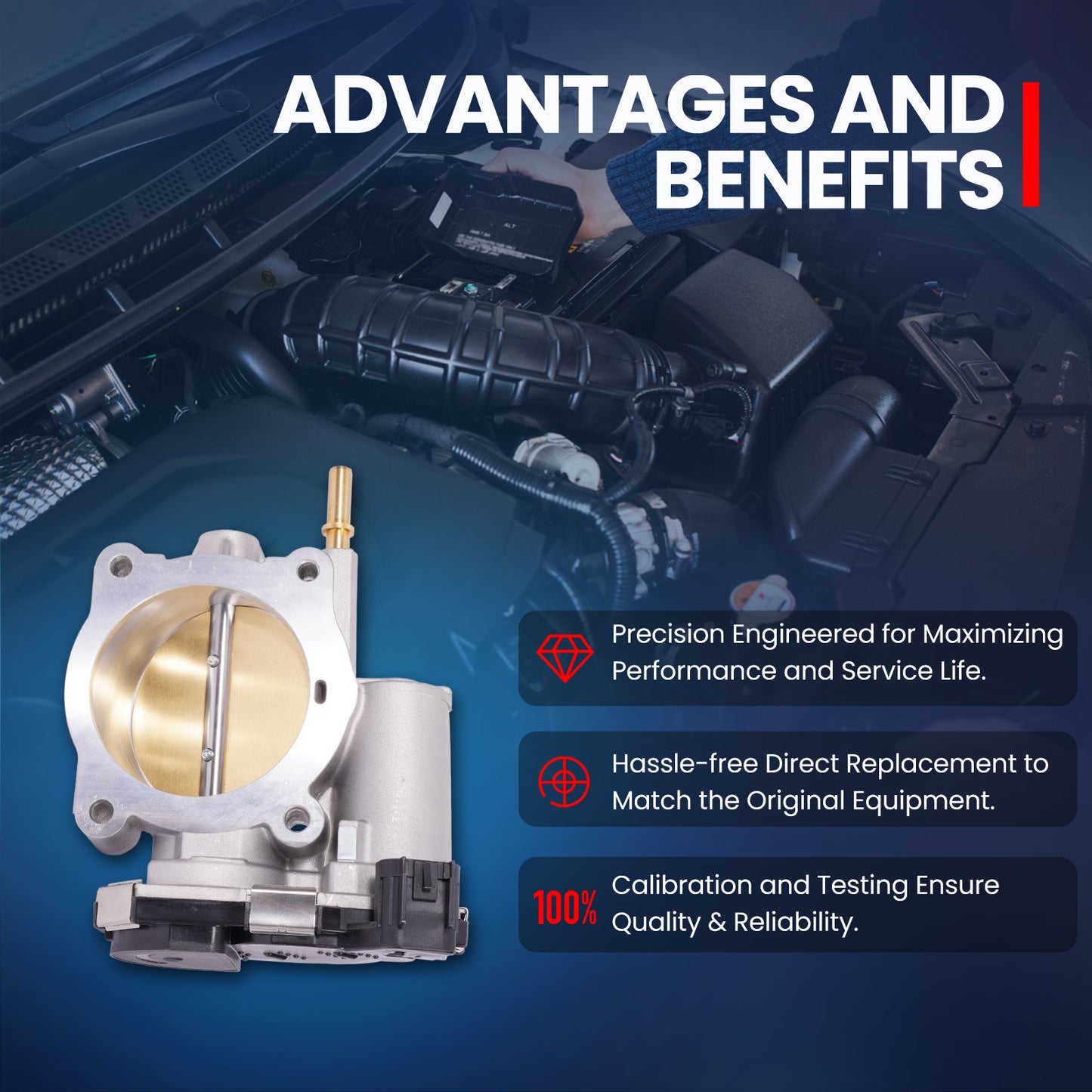 MOCA S20094 Throttle Body Fit for 2008-2012 Chevrolet Colorado 3.7L & 2008-2012 GMC Canyon 3.7L & 2008-2010 Hummer H3 3.7L