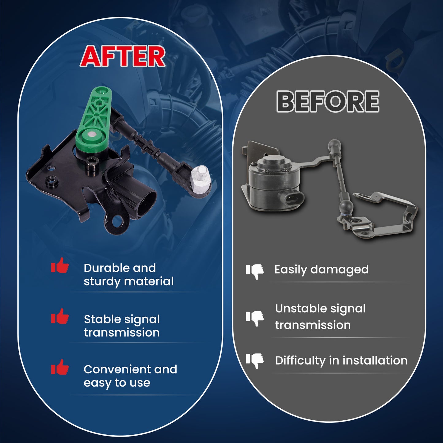 MOCA V10-72-0057 Front Left Ride Leveling Height Sensor Fit for 2011-2018 Audi A8 Quattro & 2012-2018 Audi A7 Quattro & 2012-2018 Audi A6