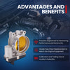 MOCA Throttle Body Fit for 2014-2021 Chevrolet Silverado V8 5.3L & 2015-2021 Chevrolet Tahoe V8 5.3L & 2015-2021 GMC Yukon V8 5.3L
