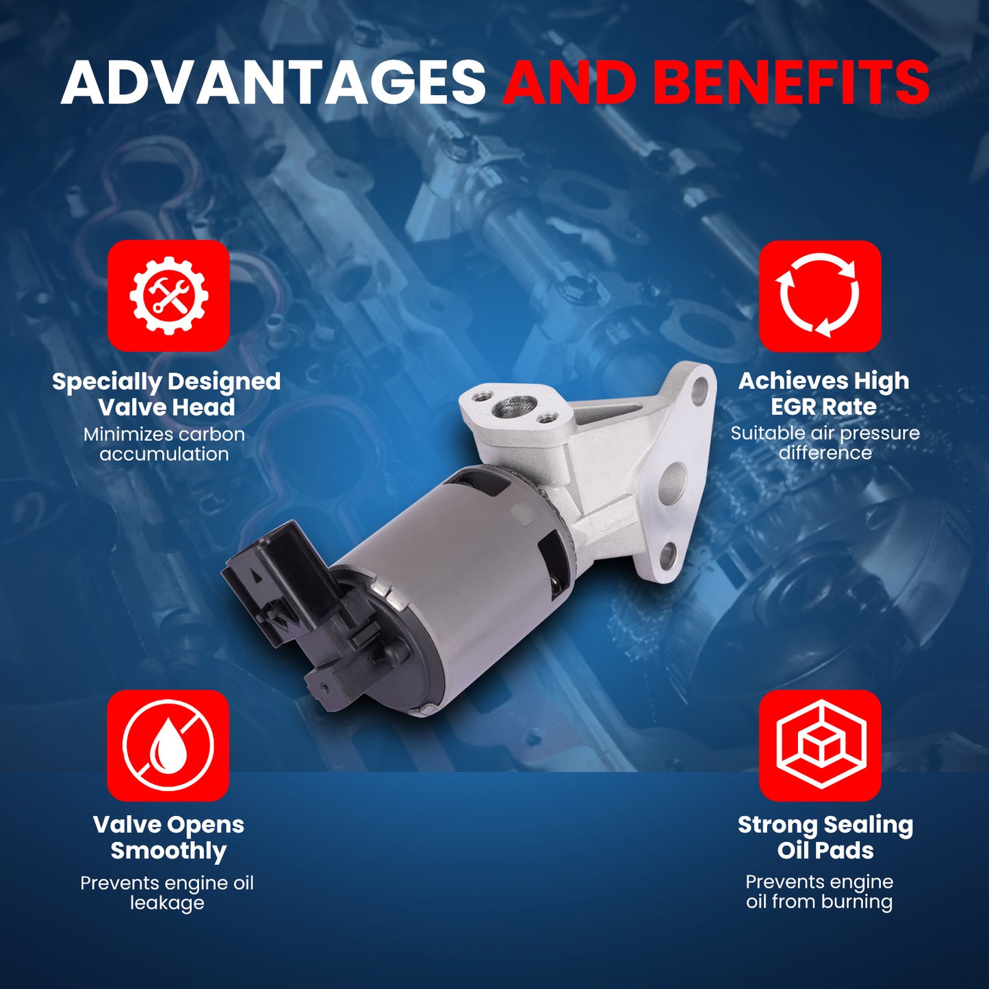 MOCA EGV827 EGR Valve Fit for 2006-2010 Chrysler 300 5.7L & 2004-2008 Dodge Durango 5.7L & 2003-2008 Dodge Ram 1500 5.7L