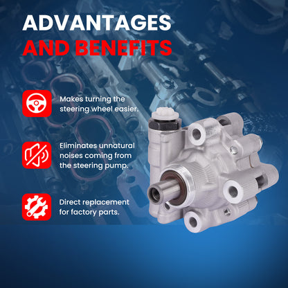 MOCA Power Steering Pump Fit for 2005-2010 Chrysler 300 5.7L & 2006-2010 Dodge Charger 5.7L & 2005-2008 Dodge Magnum 5.7L