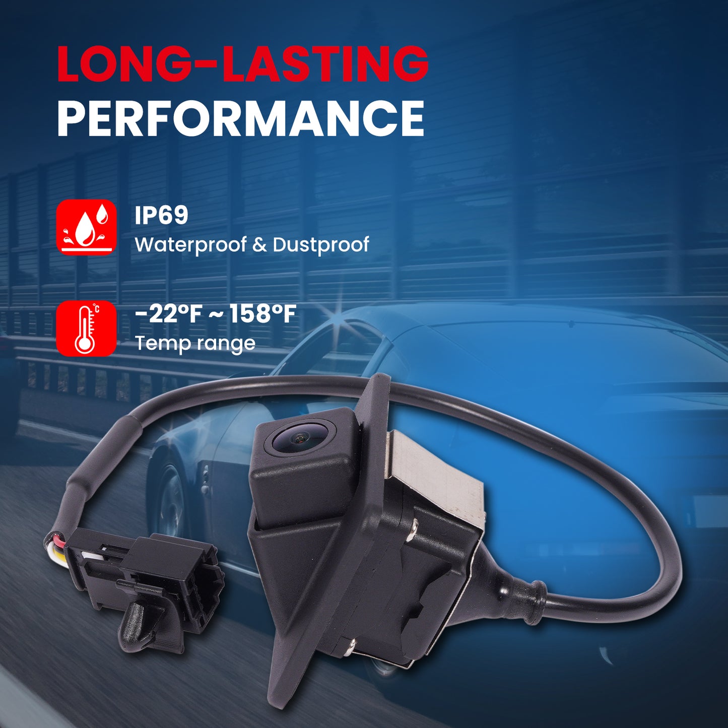 Cámara de asistencia para estacionamiento trasero MOCA 590-099 compatible con Kia Optima 2.0L 2.4L 2011-2013