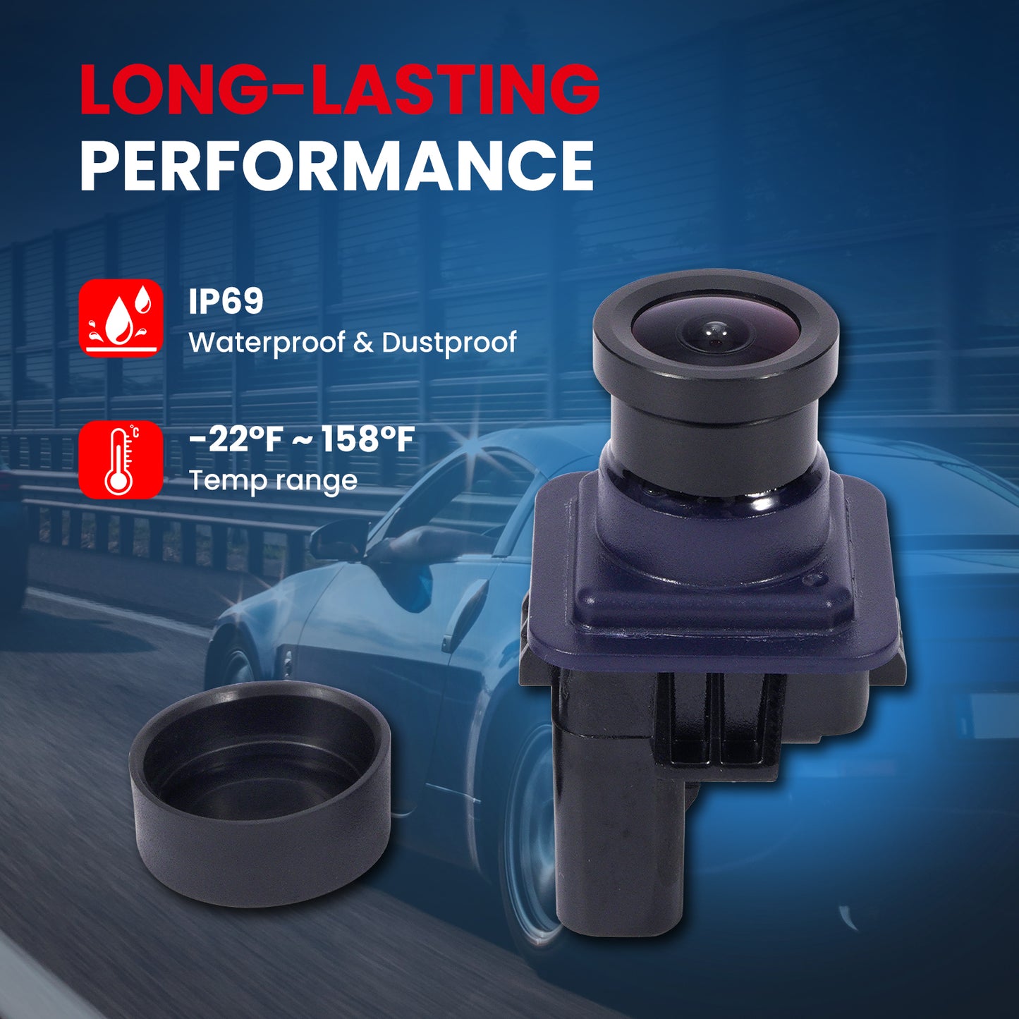 Cámara de asistencia para estacionamiento trasero MOCA 592-079 compatible con Ford F-150 2012-2014 de 3,5 L, 3,7 L, 5,0 L y 6,2 L y Lincoln Mark LT 2012-2014 de 5,0 L