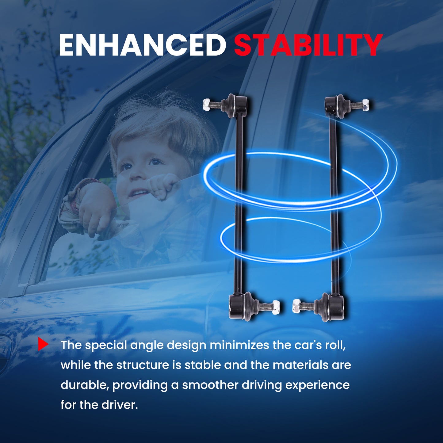 MOCA 2Pcs Front Sway Bar Link Kit Fit for 1997-2001 BMW 740i L4 4.4L & 2012-2015 Mazda 5 L4 2.5L